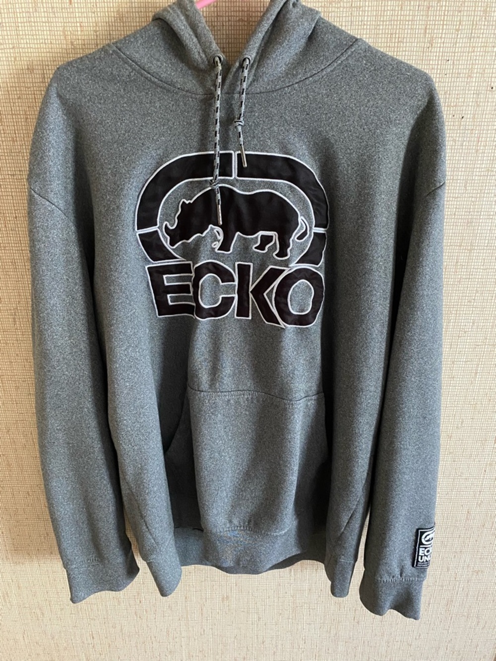New Without Tags! Ecko Unltd Gray Pullover Hoodie with Striped Detail Men’s XL